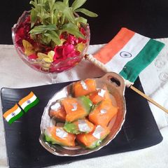 Tiranga Burfi 🇮🇳🇮🇳🇮🇳🇮🇳🌹 A picture of Tiranga Burfi 🇮🇳🇮🇳🇮🇳🇮🇳🌹.