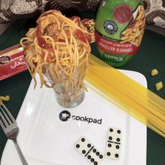 A picture of Chicken fajita spaghetti.