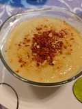 Vichyssoise de puerro y manzana