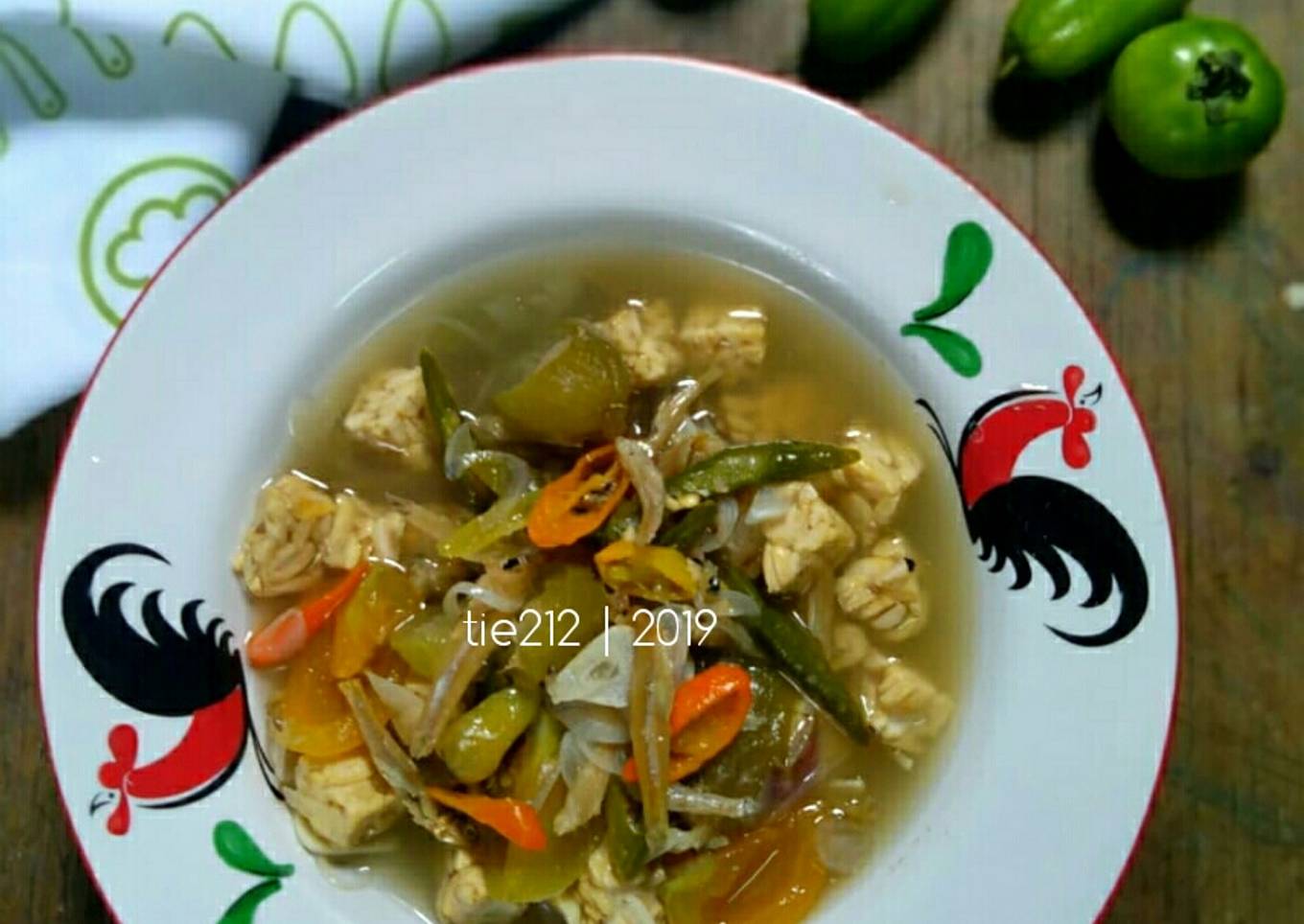 Teri Tempe Asem Sayur