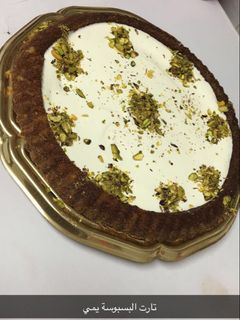 صورة لوصفة تارت البسبوسة مع صوص القشطة