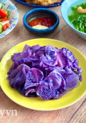 Hình của món Bắp Cải Tím Luộc.