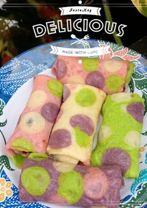Foto resep Dadar Gulung Pisang polkadot
