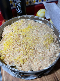 Una foto de Tarta de galletas y limón