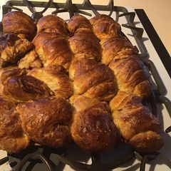 A picture of California Farm Chocolate Hazelnut Croissants.