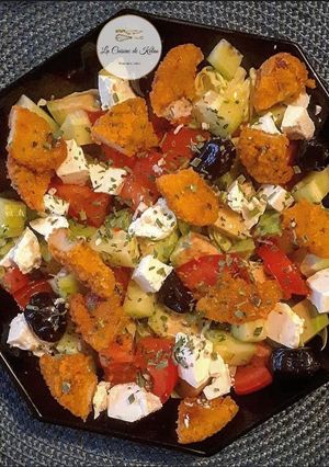 Une photo de Salade Crispy Shrimp 🥗🍤