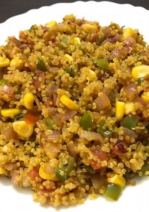 A picture of Quinoa veggies stir fry.