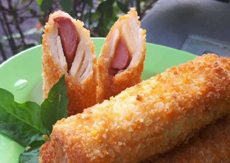 Resep Roti sosis keju goreng, Enak Banget