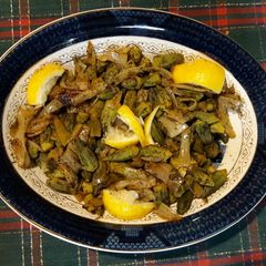 A picture of Onion okra sautee.
