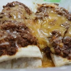 A picture of Chili cheese burrito.