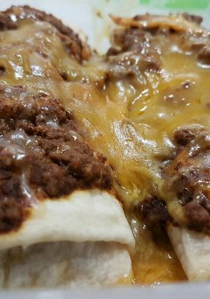 A picture of Chili cheese burrito.