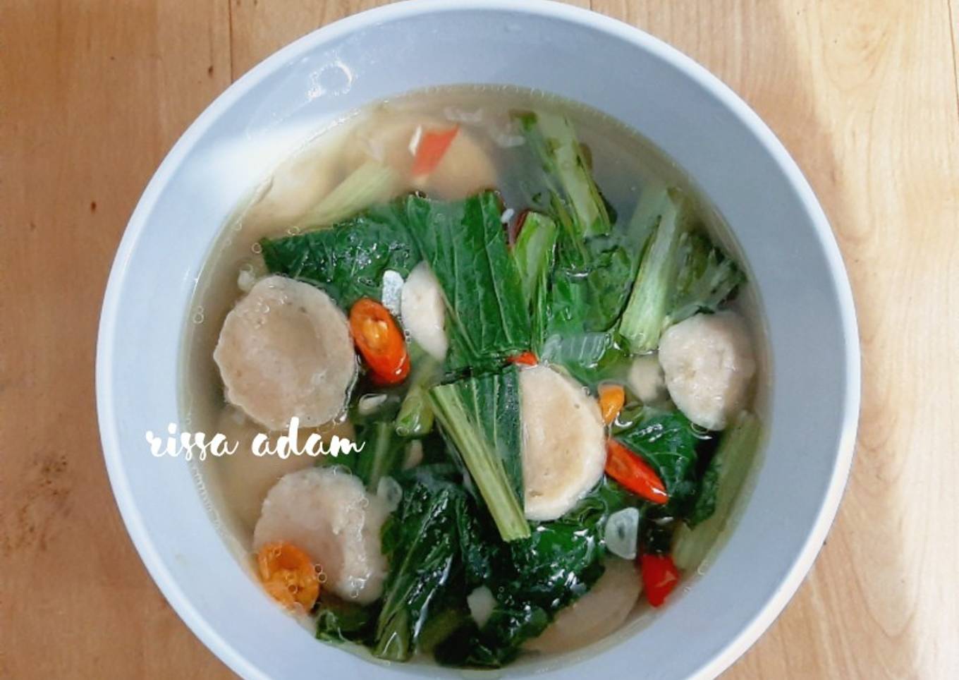 Sayur sawi bakso gurih dan enak Bumbu simple