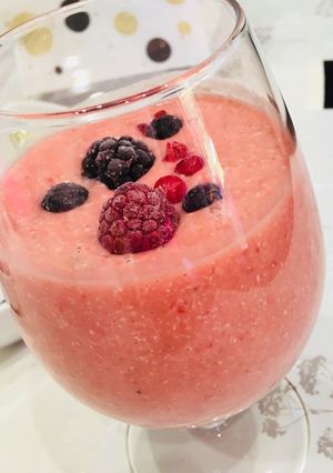 Epres smoothie 🍓 recept fotója