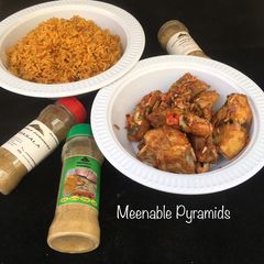 A picture of Party Jollof Rice with hot and spicy fish🤤🤤🤤#kano.