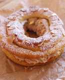 París-brest de muselina de praliné avellanas y nueces