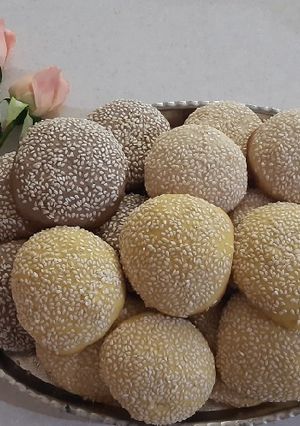 عکسی از دستور کلوچه کنجدی فاطمه پز 🍪