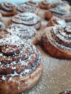 Kakaós csiga túrós tésztával recept fotója