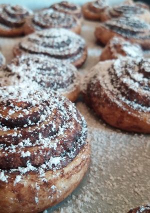 Kakaós csiga túrós tésztával recept fotója