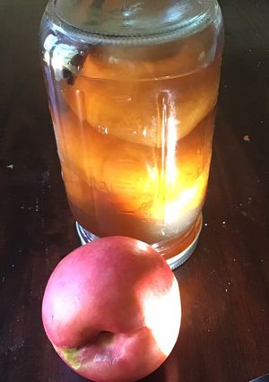 A picture of California Farm Hybrid Fruit: Peach-Plum Brandy.