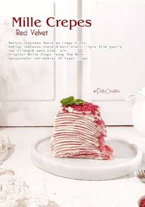 Foto resep Mille Crepes Red Valvet