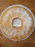 Ciambella cocco e lamponi