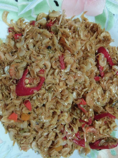 Foto resep Oseng Udang Rebon / Udang Papay Pedas Manis