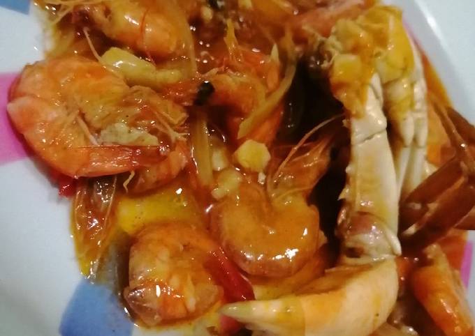 Kepiting udang saus pedas manis