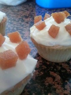 Una foto de Magdalenas de membrillo y queso crema