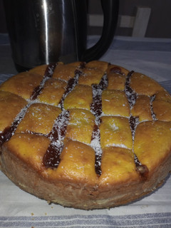 Una foto de Torta matera con membrillo