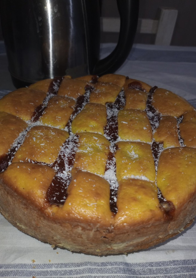 Una foto de Torta matera con membrillo