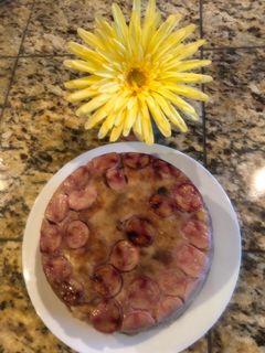 A picture of Vietnamese Baked Banana Bread Pudding (Bánh chuối nướng).