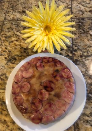 A picture of Vietnamese Baked Banana Bread Pudding (Bánh chuối nướng).
