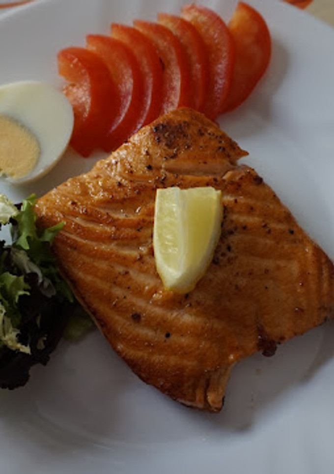 Una foto de Salmón a la plancha