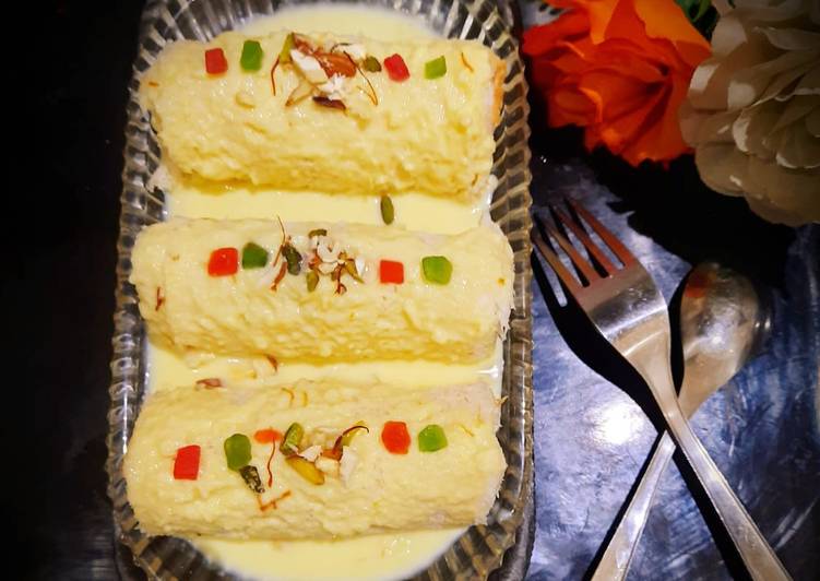 WORTH A TRY!  How to Make Bread Rasmalai Roll