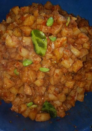 Foto resep Kentang sambal balado petai
