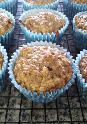 A picture of Whole Wheat Apple Cinnamon Oatmeal Muffins.