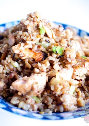 鮭魚炒飯 的食譜成品照片