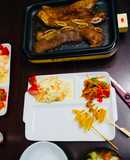 Asado  con hueso a la plancha eléctrica coreano갈비 Japonés jonetsuki calbi YAQUINIQU🇰🇷🇺🇾🇯🇵骨付きカルビ焼き肉