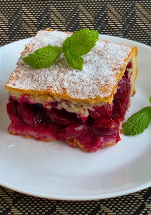Meggyes lepény recept fotója