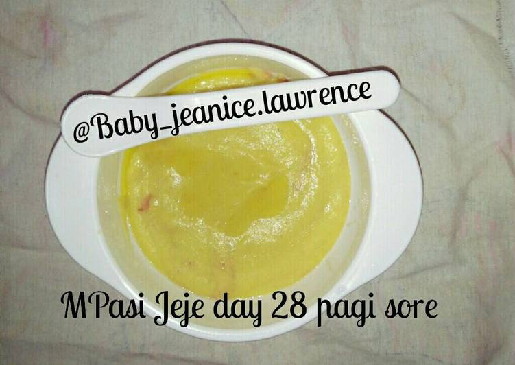 Resep: MPasi 7m+ kentang+edamame+jagung manis yang Gurih