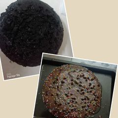 A picture of Oreo chocolate cake baked without microwave.