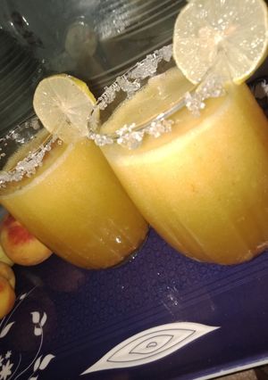 A picture of Peach juice.