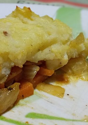 Una foto de Pastel de papas vegetariano
