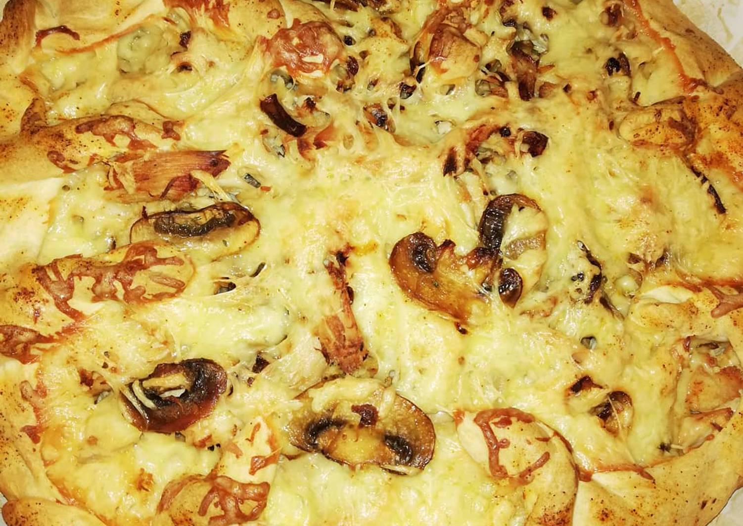 пицца с грибами и сыром с пошаговым рецептом фото 111