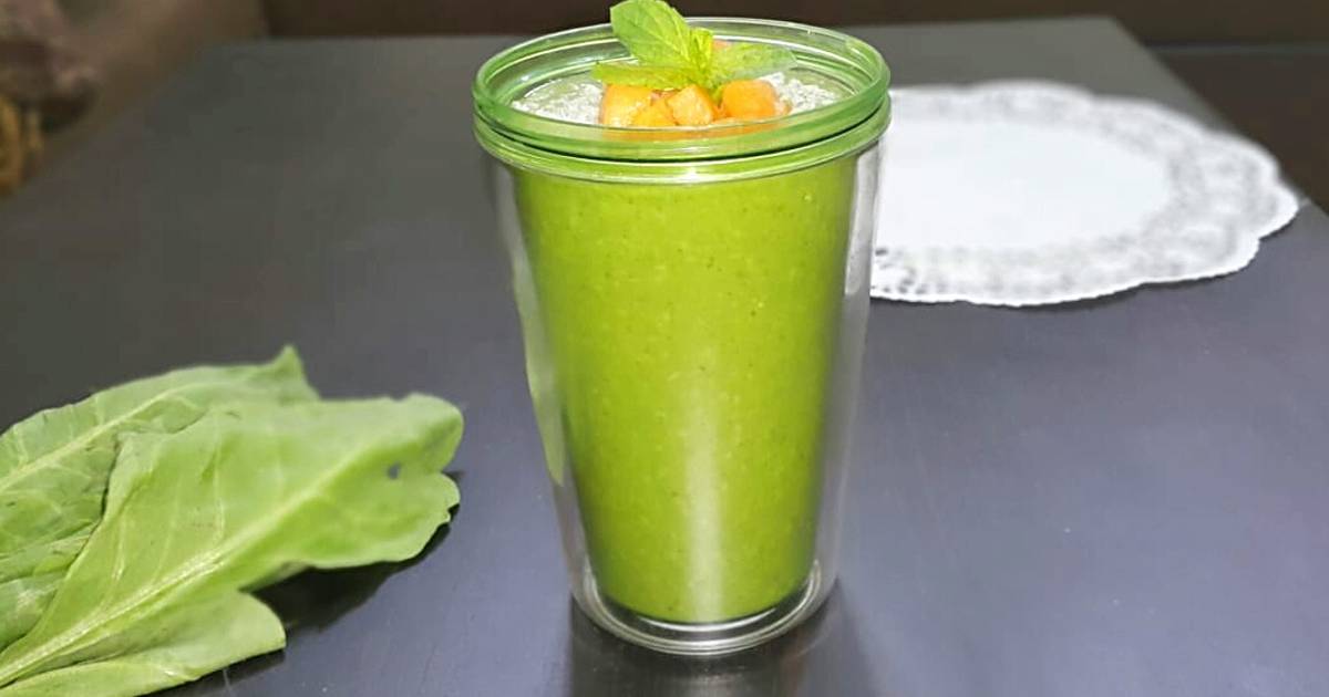 Spinach papaya smoothie Recipe by Sabrina Yasmin - Cookpad
