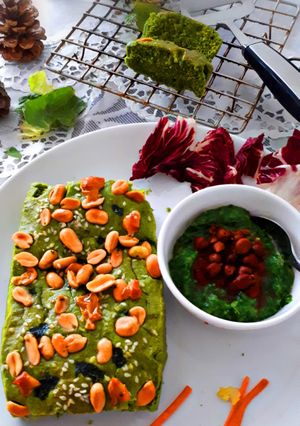 A picture of Spinach-PeanutSpicyLoafCake.