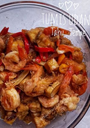Foto resep Oseng Udang Tahu Tempe