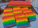 Rainbow cake kukus