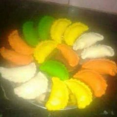 A picture of Colorful rice floor Pitha.