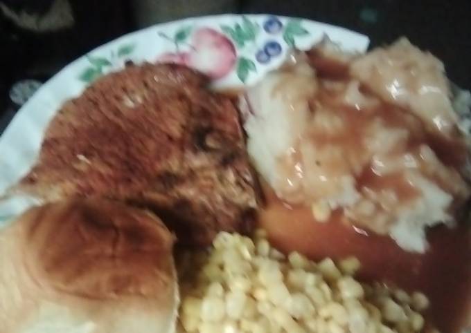 Easiest Way to Make Super Quick Homemade Pork chop dinner